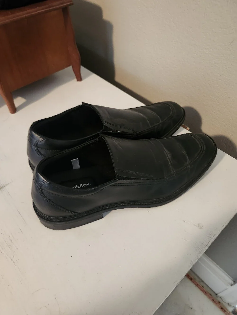 Men's Black Slip-On Dress Loafers - Good Fellow. Size 9.5.
